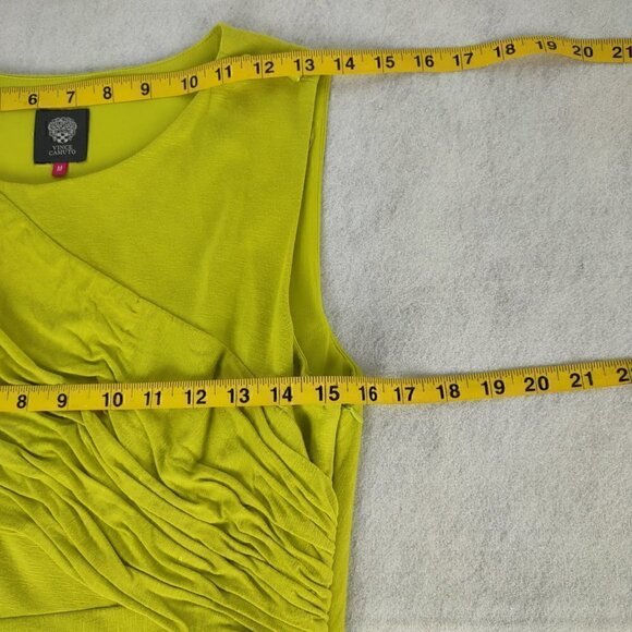 Vince Camuto Lime Green Neon Sleeveless Dress Size Medium - Picture 4 of 9